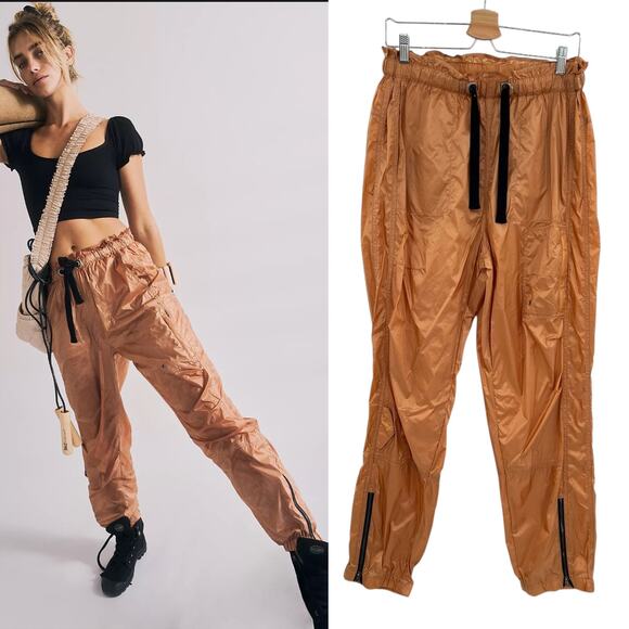 Free‎ People Back To The Future Pants Lightweight Rust Hiking Size Medium - Picture 1 of 13